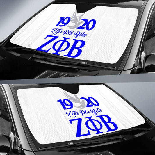 Zeta Phi Beta Custom Car Decoration Car Auto Sun Shades 211601 - YourCarButBetter