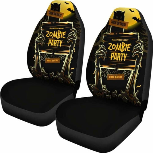Zombie Party Halloween Car Seat Covers 102802 - YourCarButBetter