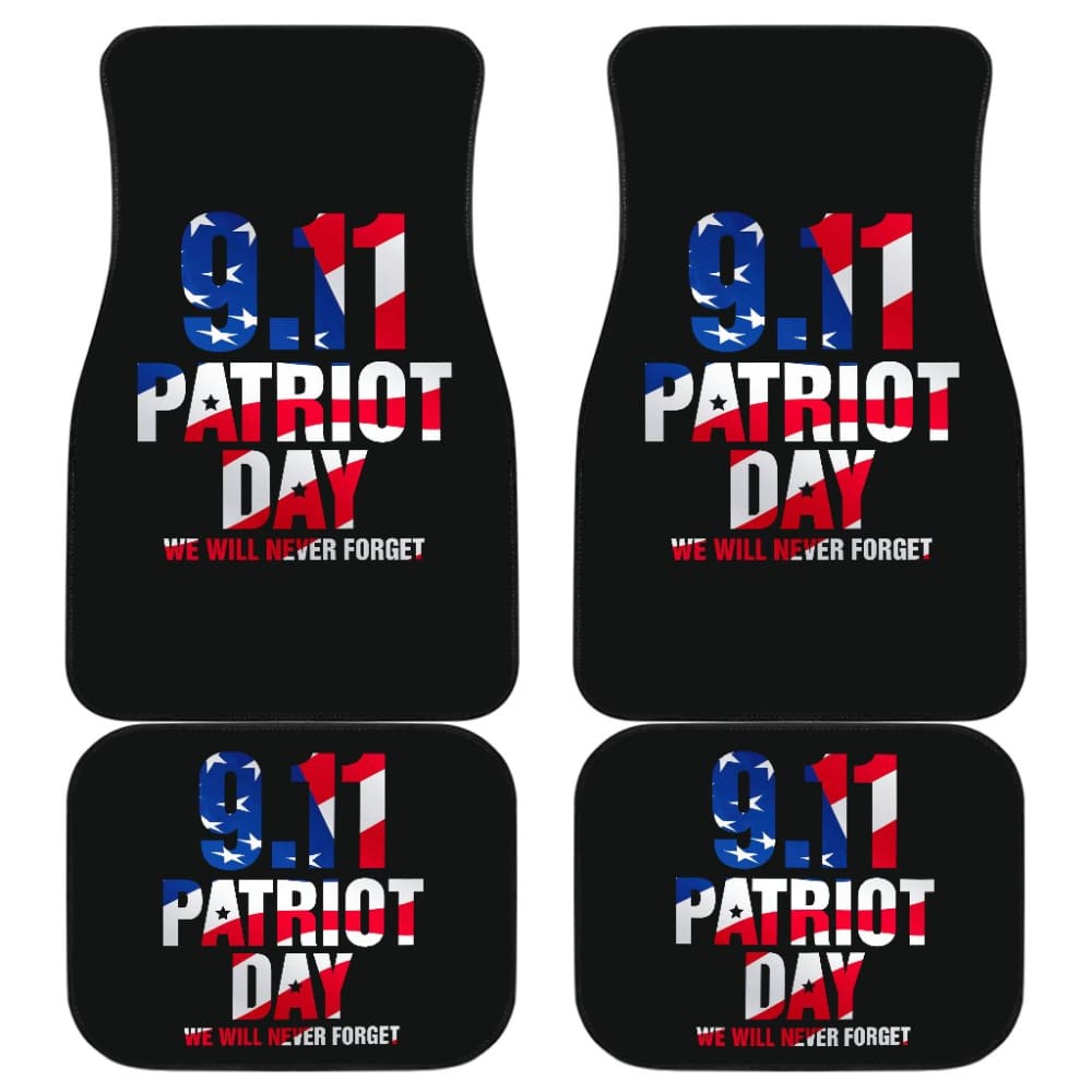 09.11 Never Forget We Will Never Forget Car Floor Mats 210305 - YourCarButBetter