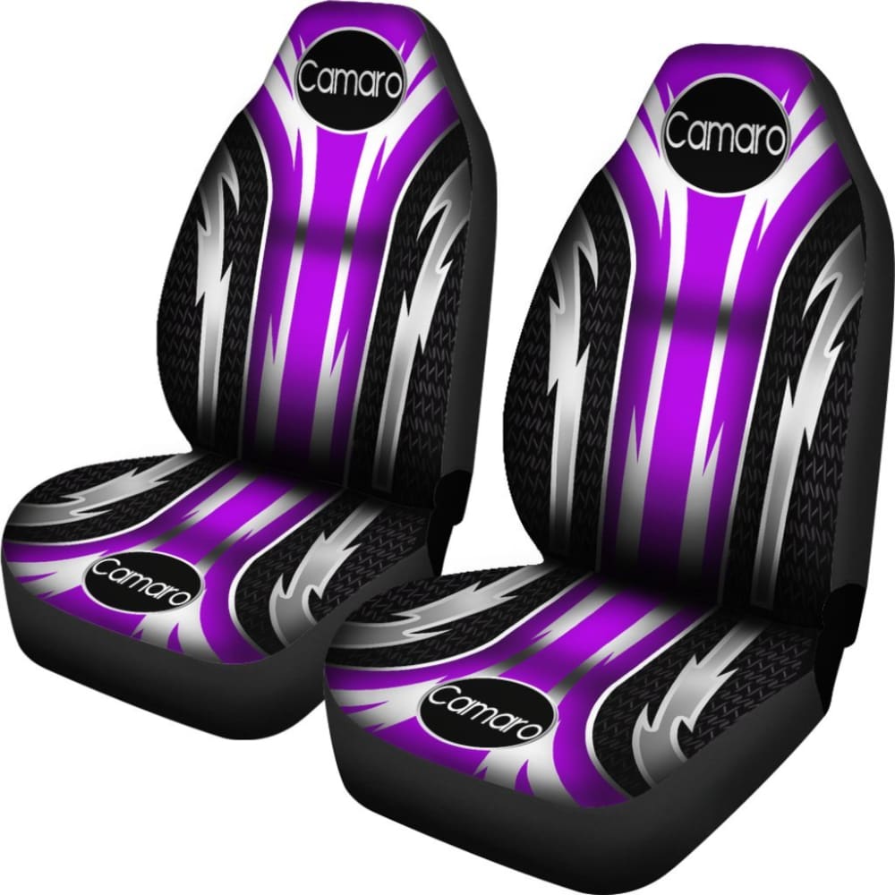 2 Front Camaro Seat Covers Purple 144627 - YourCarButBetter