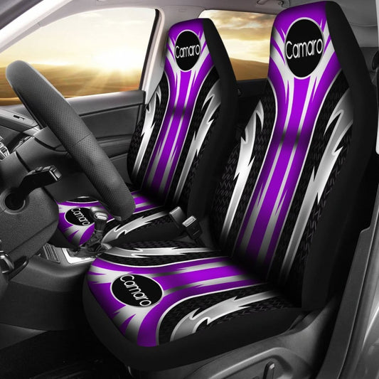 2 Front Camaro Seat Covers Purple 144627 - YourCarButBetter