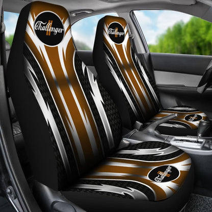 2 Front Dodge Challenger Seat Covers Brown 144627 - YourCarButBetter