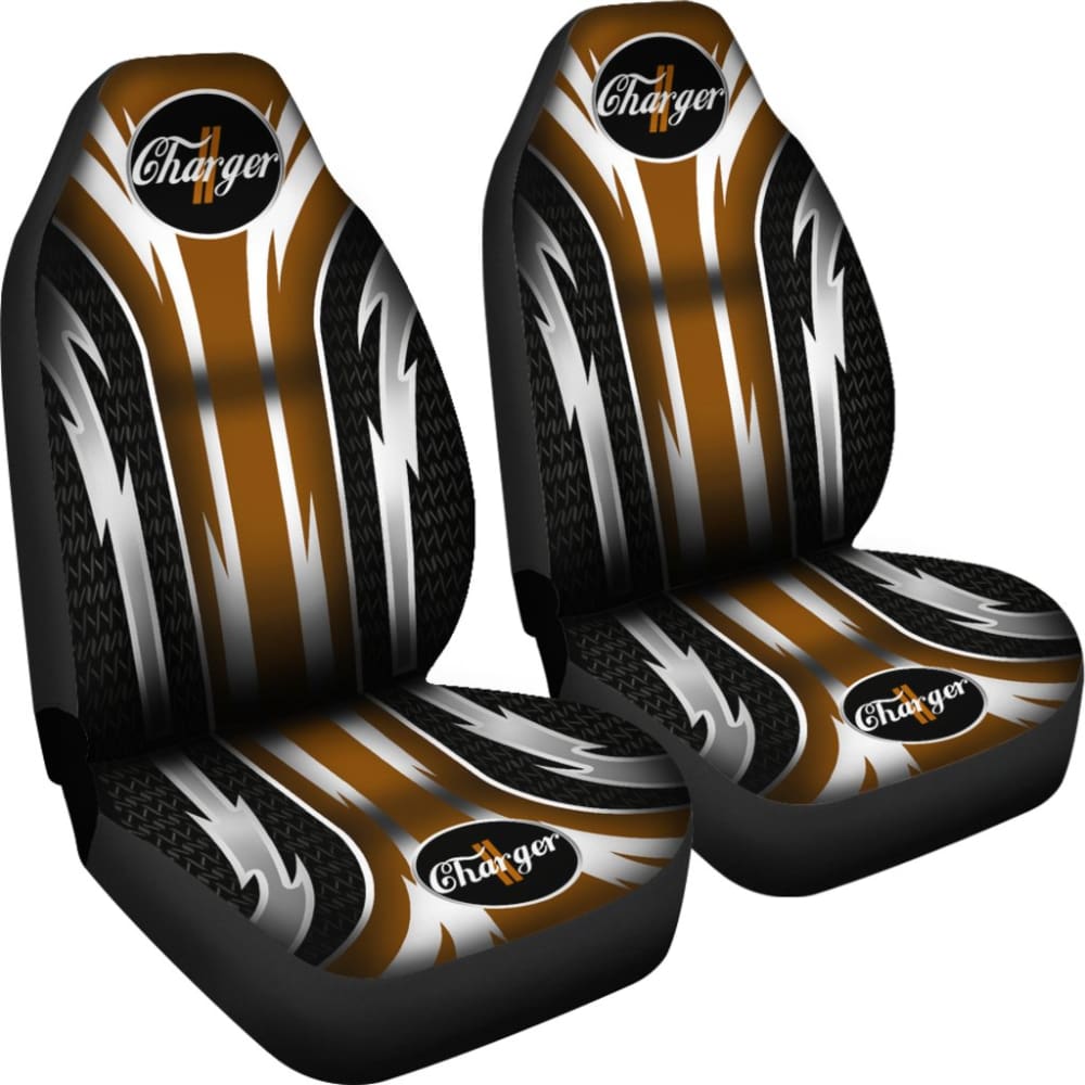 2 Front Dodge Charger Seat Covers Brown 094209 - YourCarButBetter