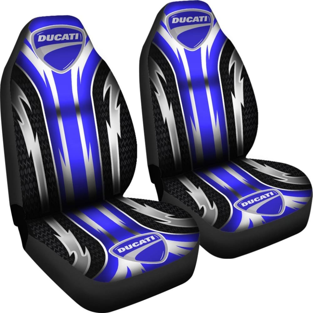 2 Front Ducati Seat Covers Blue 144627 - YourCarButBetter