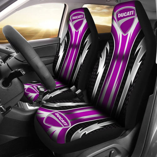 2 Front Ducati Seat Covers Pink 144627 - YourCarButBetter