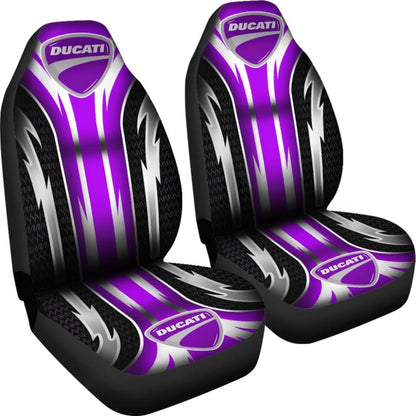 2 Front Ducati Seat Covers Purple 144627 - YourCarButBetter