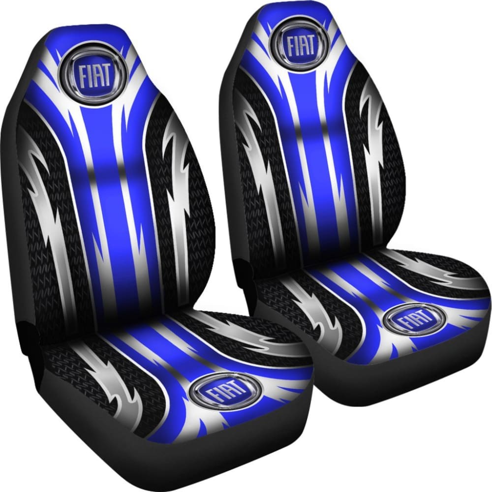 2 Front Fiat Seat Covers Blue 144627 - YourCarButBetter