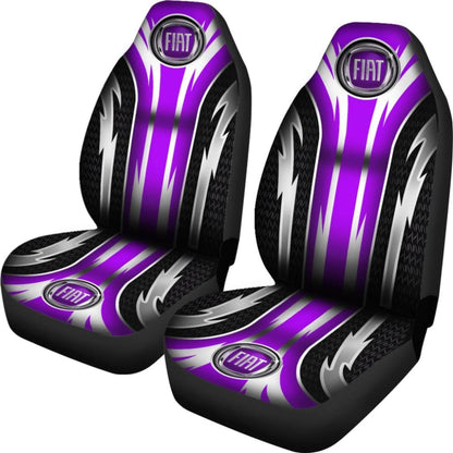 2 Front Fiat Seat Covers Purple 144627 - YourCarButBetter