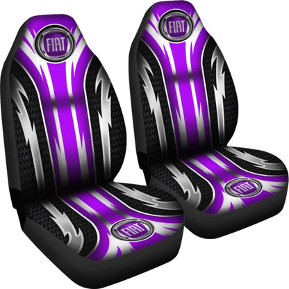 2 Front Fiat Seat Covers Purple 144627 - YourCarButBetter