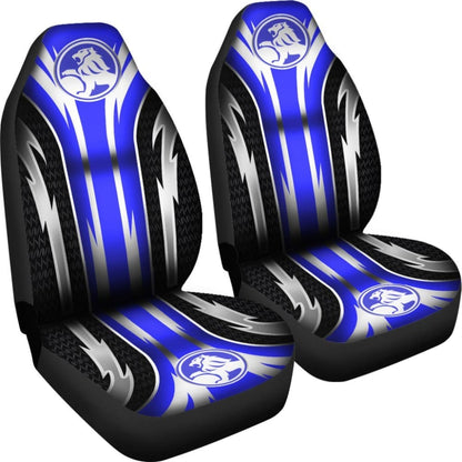 2 Front Holden Seat Covers Blue 144627 - YourCarButBetter