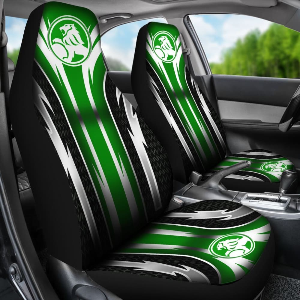 2 Front Holden Seat Covers Green 144627 - YourCarButBetter
