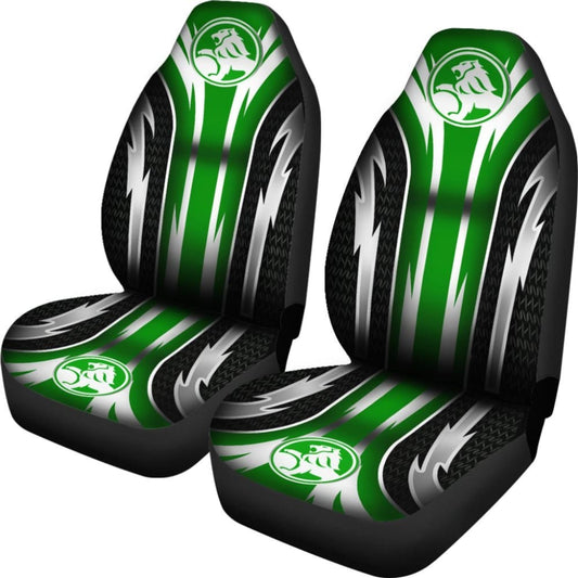 2 Front Holden Seat Covers Green 144627 - YourCarButBetter