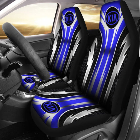 2 Front Kia Seat Covers Blue 144627 - YourCarButBetter
