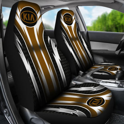 2 Front Kia Seat Covers Brown 144627 - YourCarButBetter