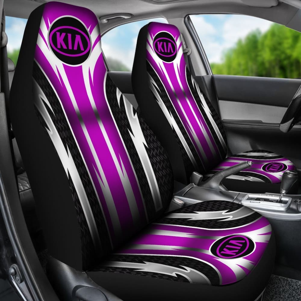 2 Front Kia Seat Covers Pink 144627 - YourCarButBetter