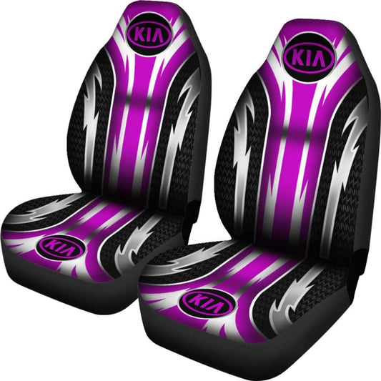 2 Front Kia Seat Covers Pink 144627 - YourCarButBetter