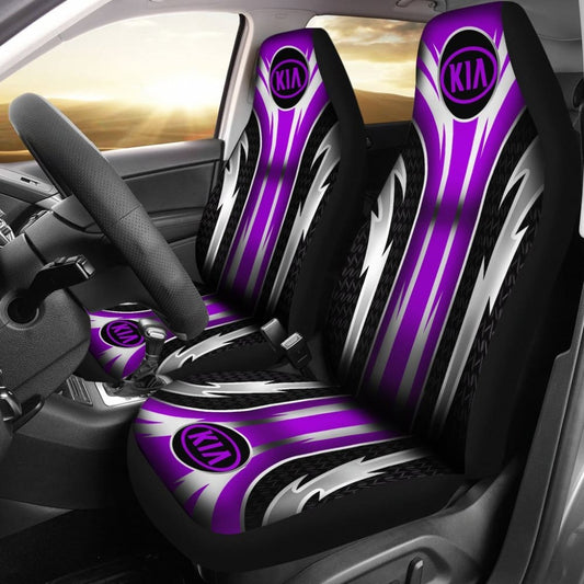 2 Front Kia Seat Covers Purple 144627 - YourCarButBetter