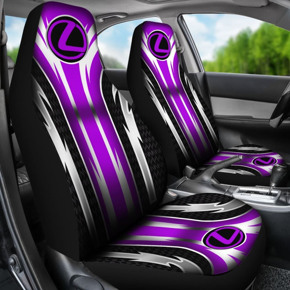 2 Front Lexus Seat Covers Purple 144627 - YourCarButBetter