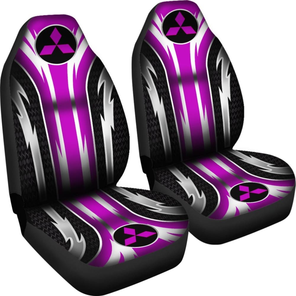 2 Front Mitsubishi Seat Covers Pink 144627 - YourCarButBetter