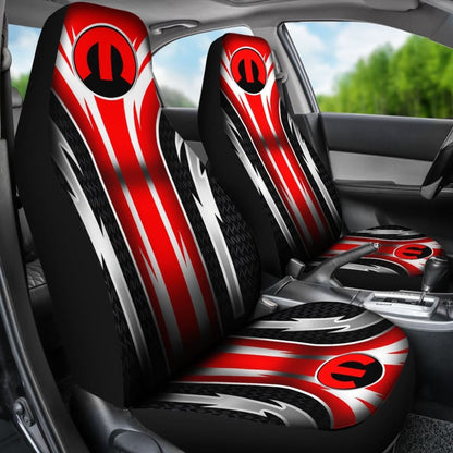2 Front Mopar Seat Covers Red 144627 - YourCarButBetter