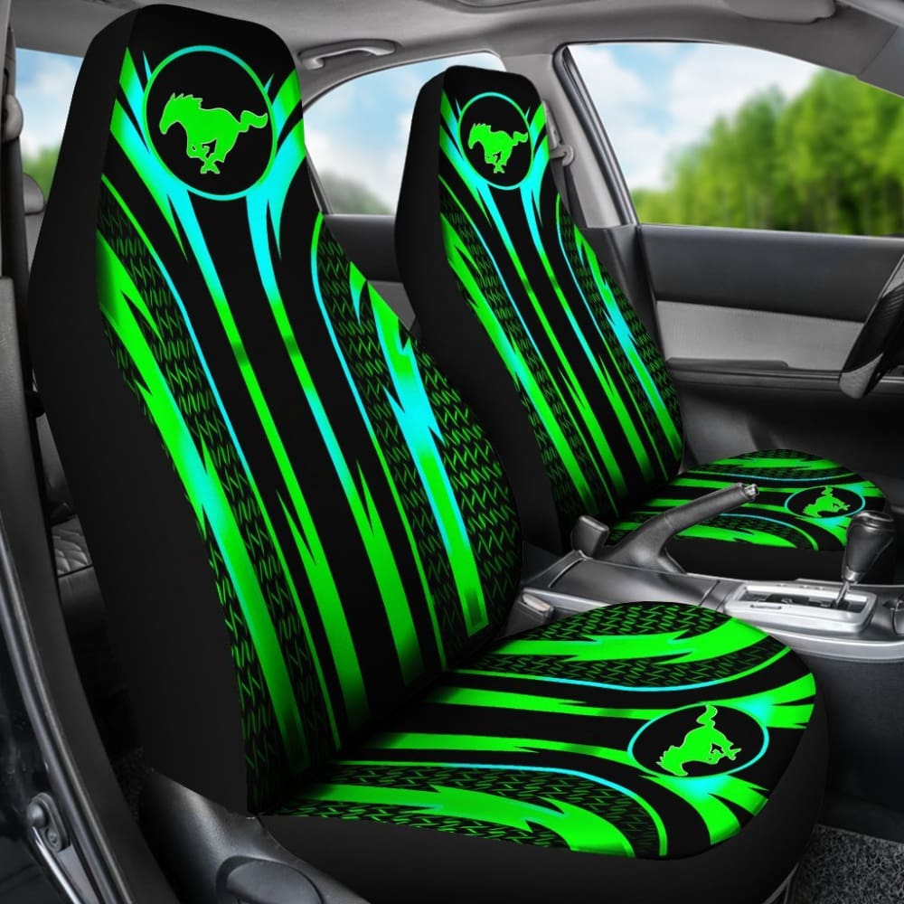 2 Front Mustang Seat Covers 144627 - YourCarButBetter
