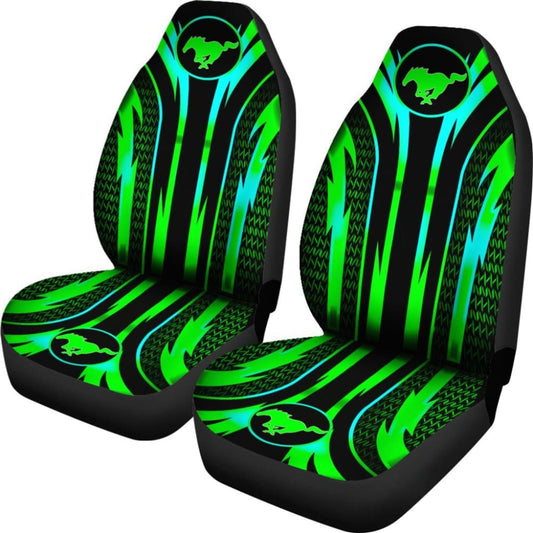 2 Front Mustang Seat Covers 144627 - YourCarButBetter