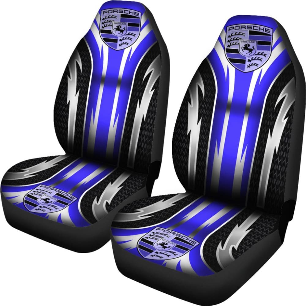2 Front Porsche Seat Covers Blue 144627 - YourCarButBetter