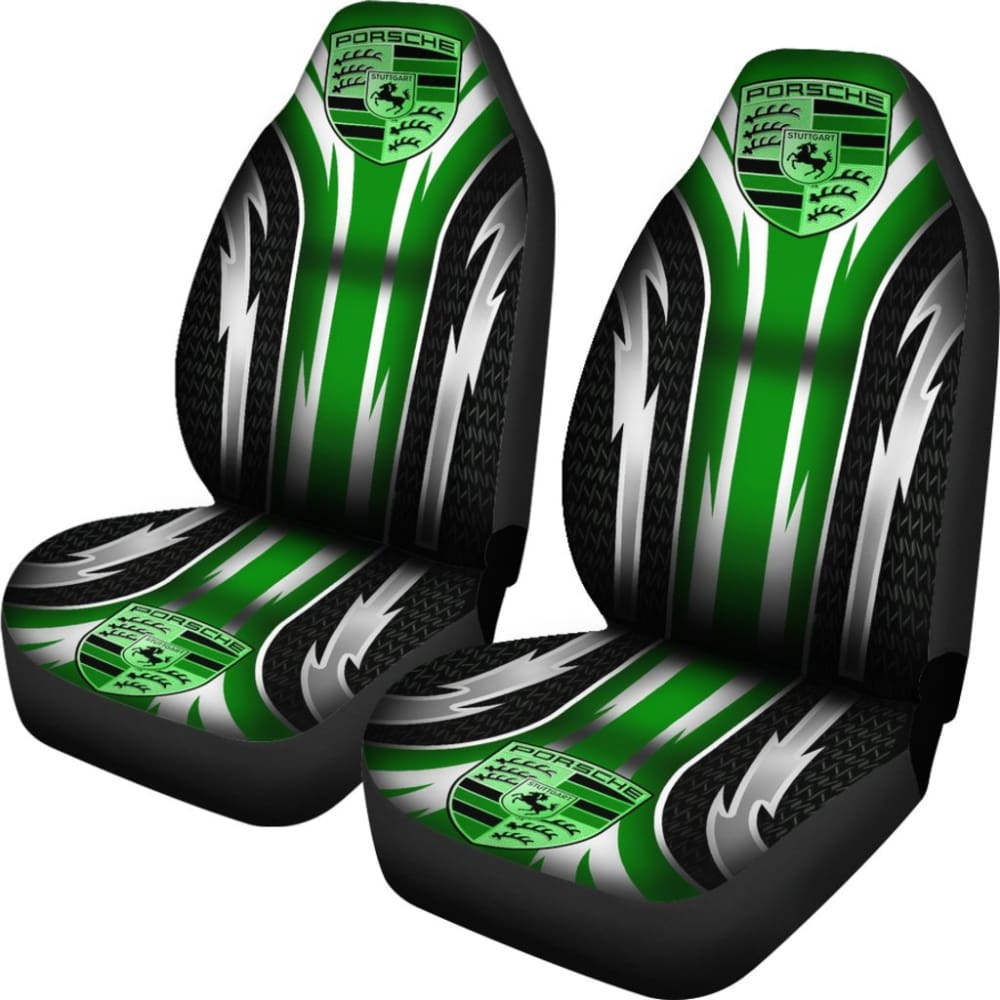 2 Front Porsche Seat Covers Green 144627 - YourCarButBetter