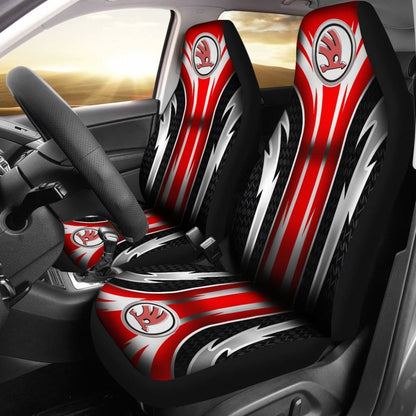 2 Front Skoda Seat Covers Red 144627 - YourCarButBetter
