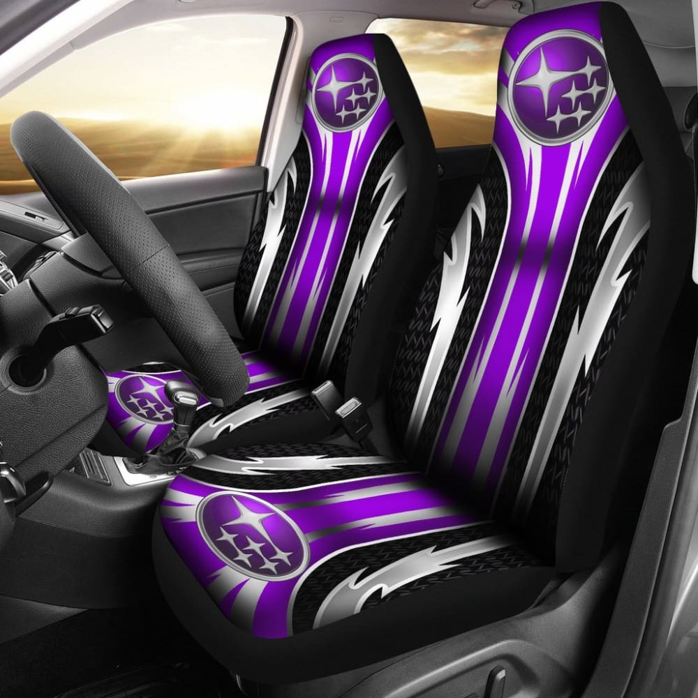 2 Front Subaru Seat Covers Purple 144627 - YourCarButBetter