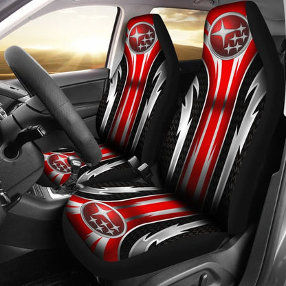 2 Front Subaru Seat Covers Red 144627 - YourCarButBetter