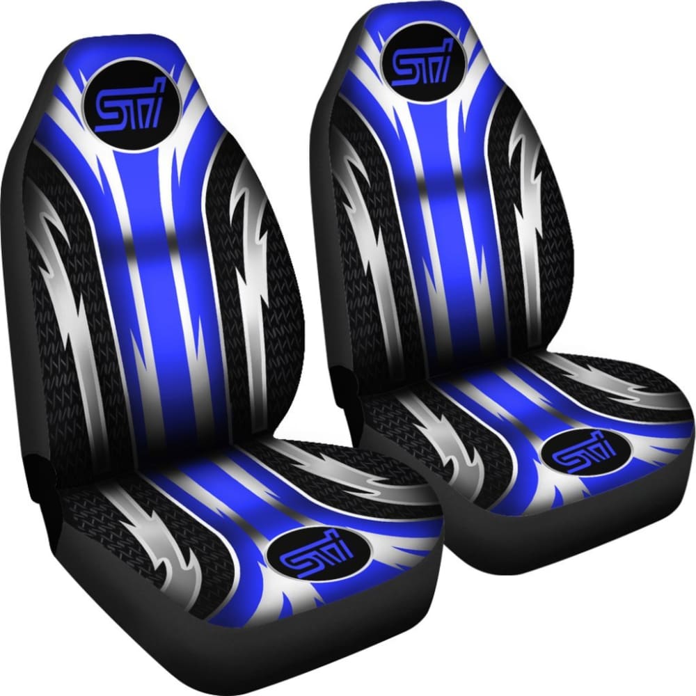 2 Front Subaru Sti Seat Covers Blue 144627 - YourCarButBetter
