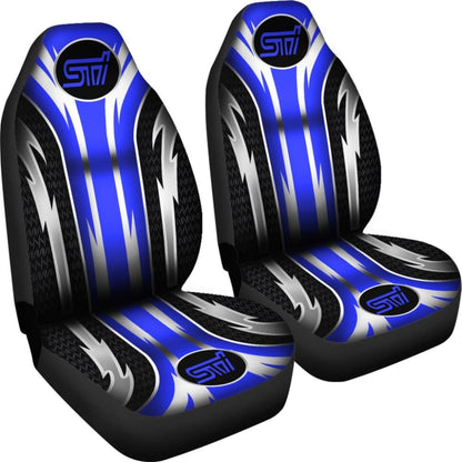 2 Front Subaru Sti Seat Covers Blue 144627 - YourCarButBetter