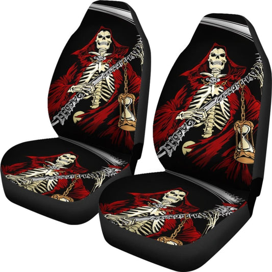 2 Pcs Gothic Grim Reaper Car Seat Covers 101819 - YourCarButBetter