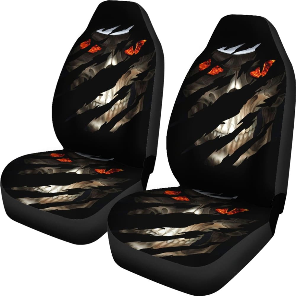 2 Pcs Gothic Skull Car Seat Covers 101819 - YourCarButBetter
