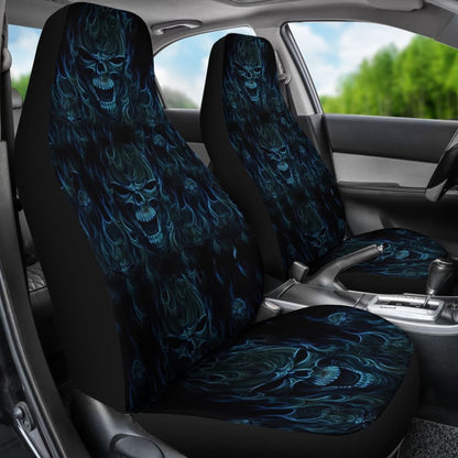 2 Pcs Skull Gothic Car Seat Covers 101819 - YourCarButBetter