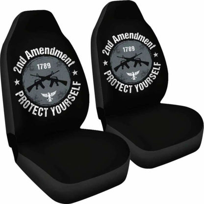 2nd Amendment Protect Yourself Car Seat Covers 154813 - YourCarButBetter