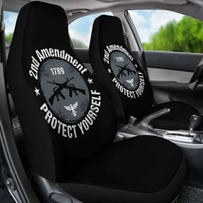 2nd Amendment Protect Yourself Car Seat Covers 154813 - YourCarButBetter