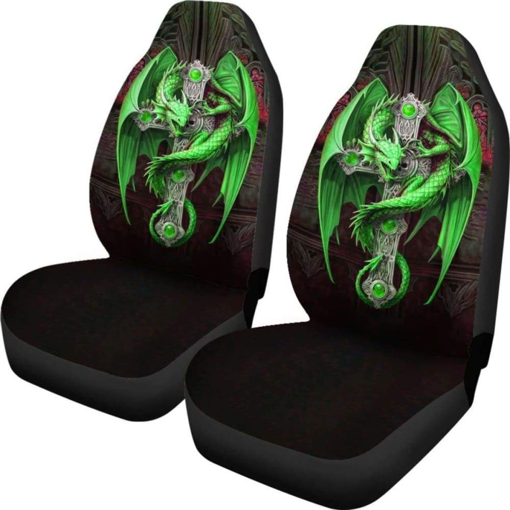 2Pcs Car Seat Covers - Green Dragon 103709
