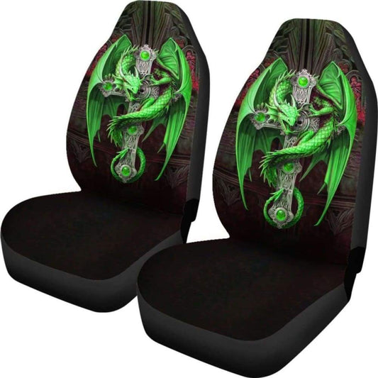 2Pcs Car Seat Covers - Green Dragon 103709