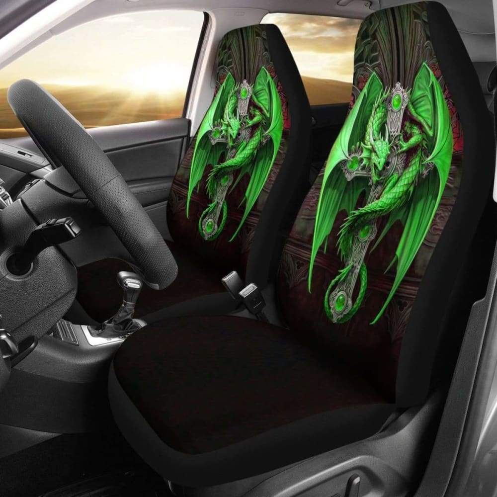 2Pcs Car Seat Covers - Green Dragon 103709