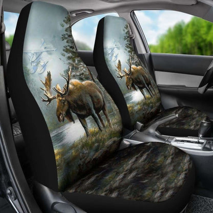 2Pcs Car Seat Covers - Moose Hunting 205017