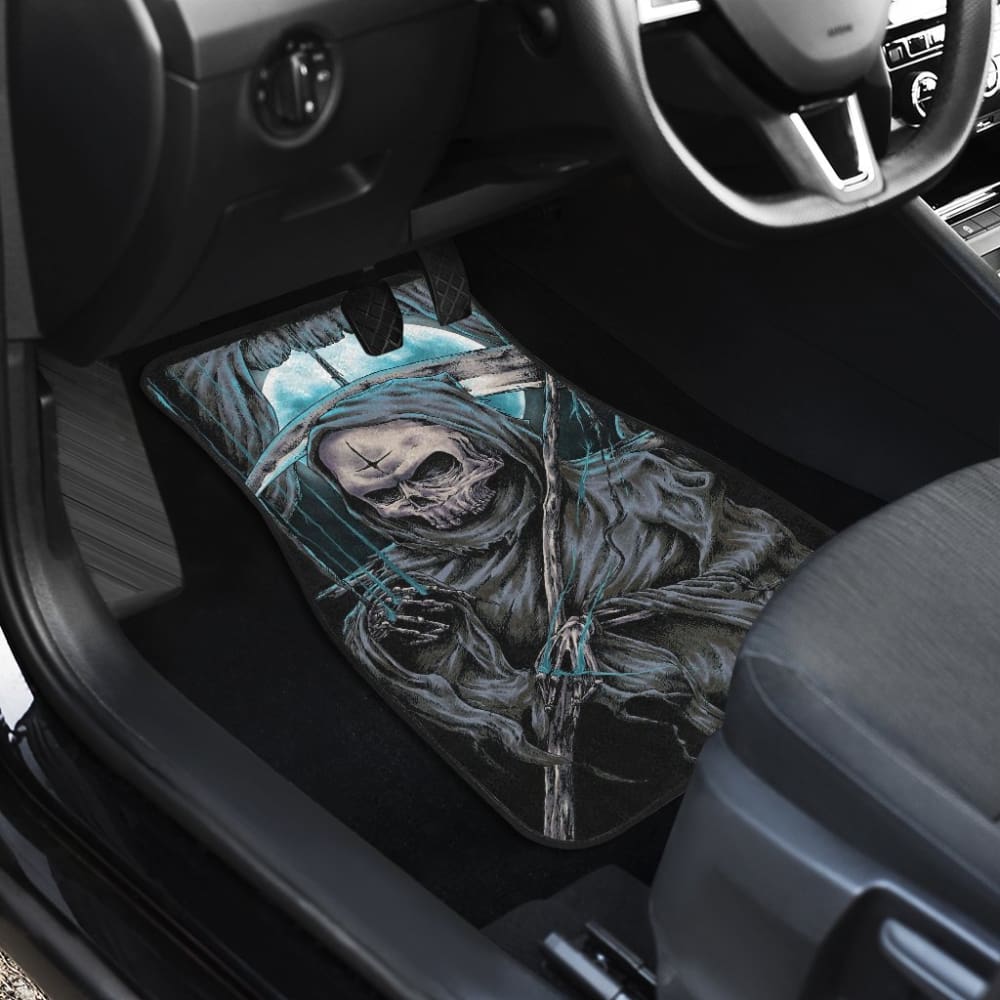 4 Pcs Gothic Skull Car Mats 101819 - YourCarButBetter
