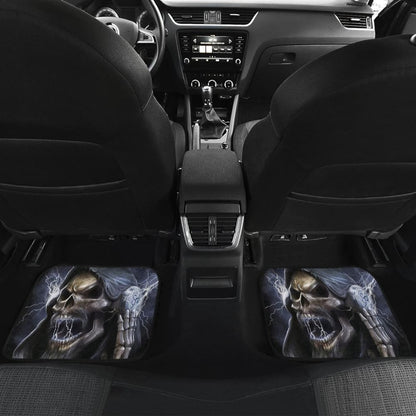 4 Pcs Gothic Skull Car Mats 101819 - YourCarButBetter