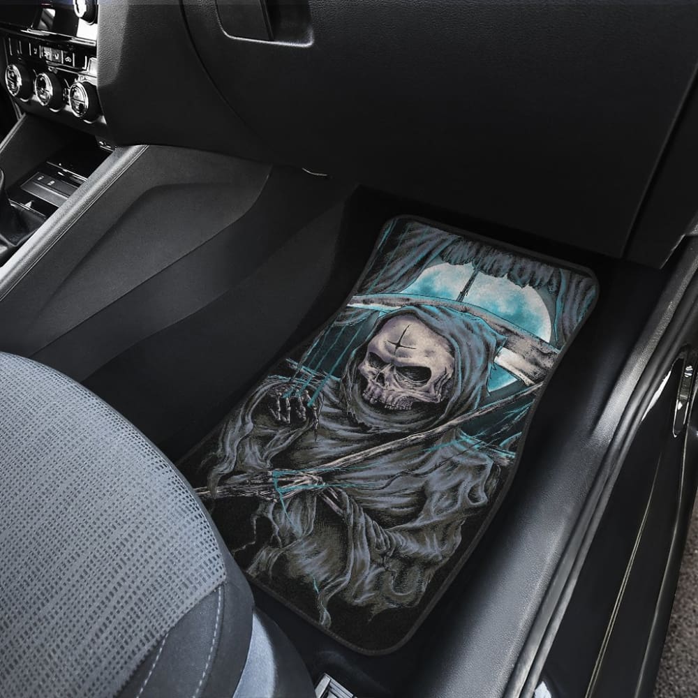 4 Pcs Gothic Skull Car Mats 101819 - YourCarButBetter