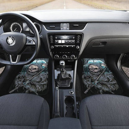 4 Pcs Gothic Skull Car Mats 101819 - YourCarButBetter