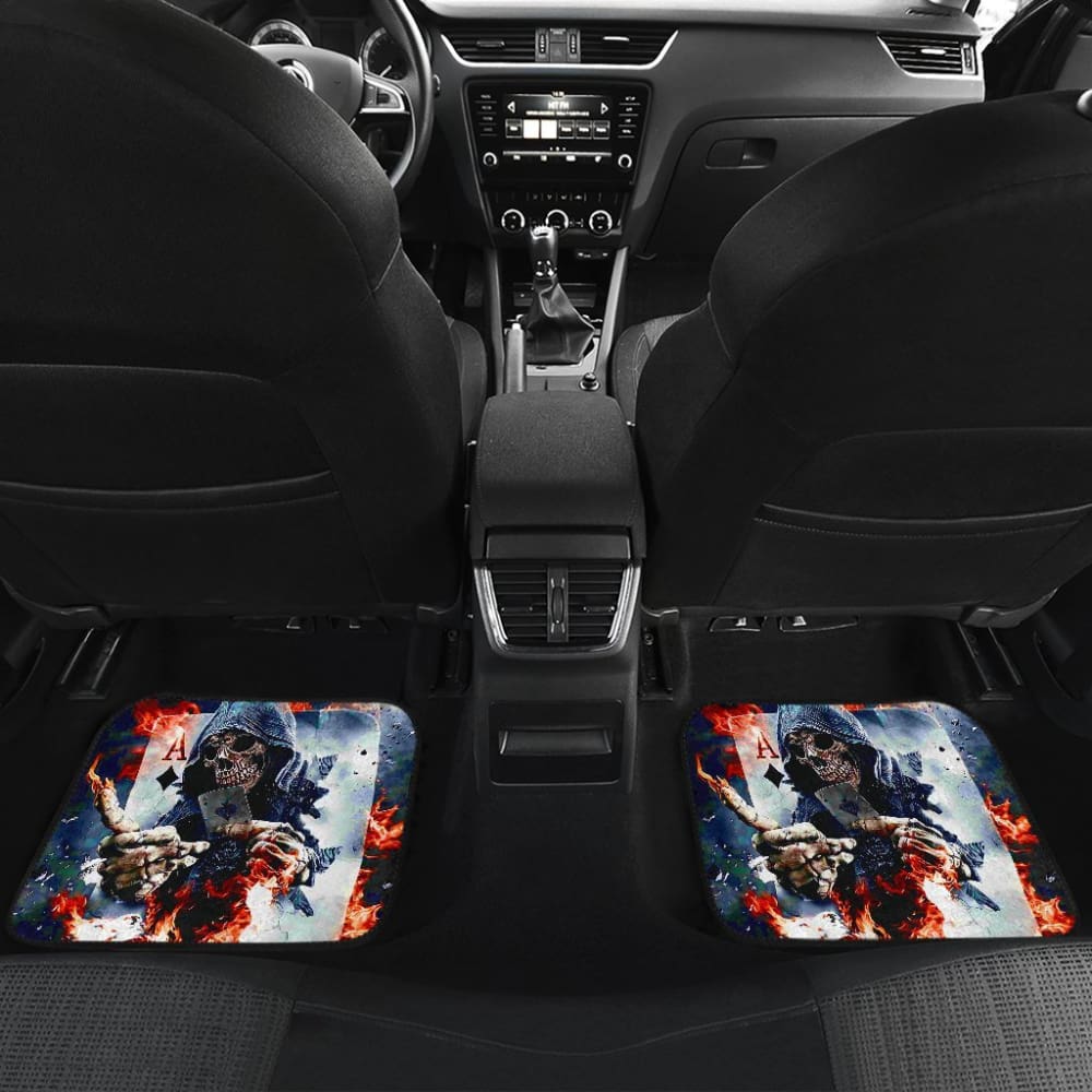 4 Pcs Grim Reaper Halloween Car Mats 101819 - YourCarButBetter