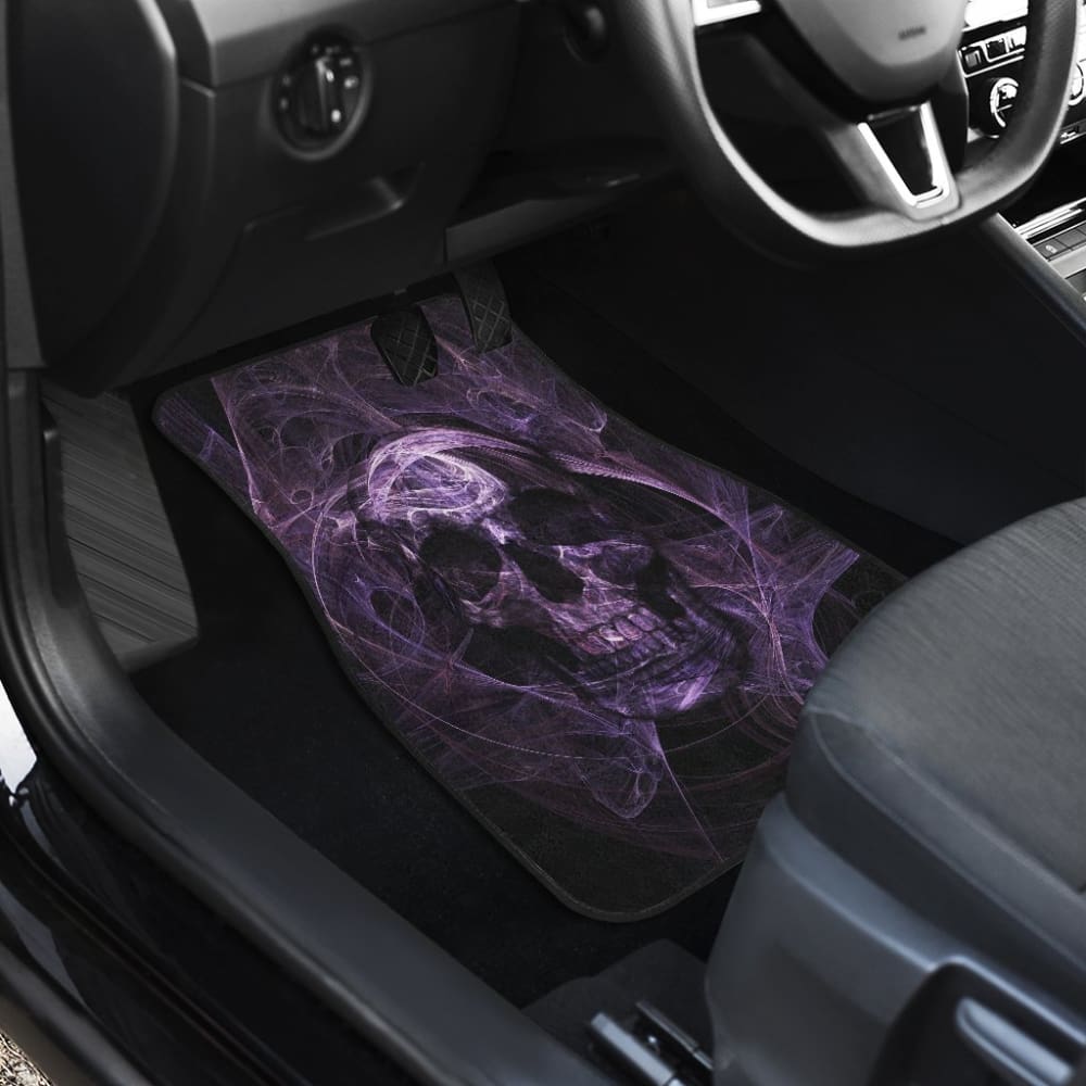 4 Pcs Grim Reaper Skull Car Mats 101819 - YourCarButBetter