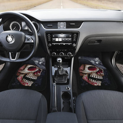 4 Pcs Grim Reaper Skull Car Mats 101819 - YourCarButBetter