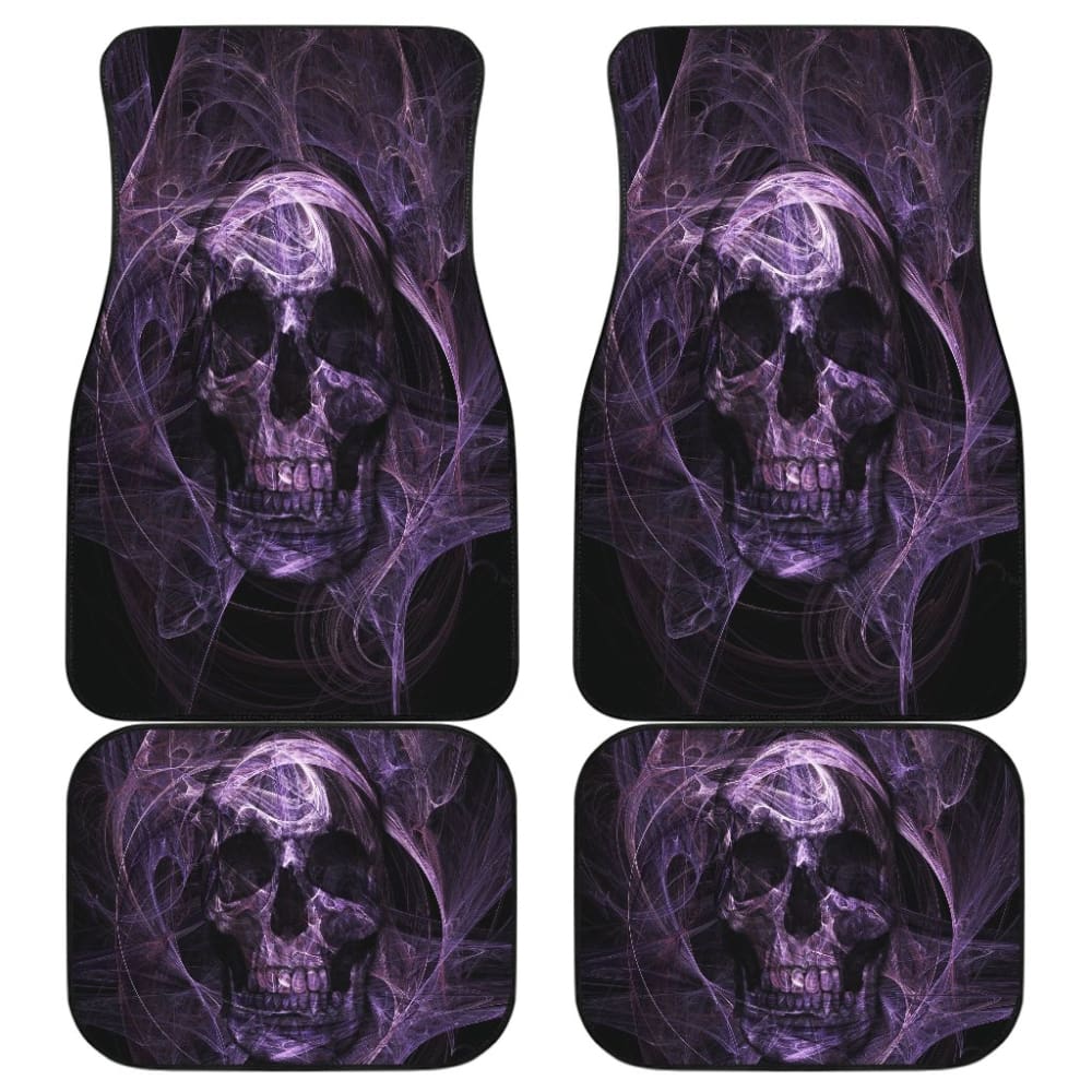4 Pcs Grim Reaper Skull Car Mats 101819 - YourCarButBetter